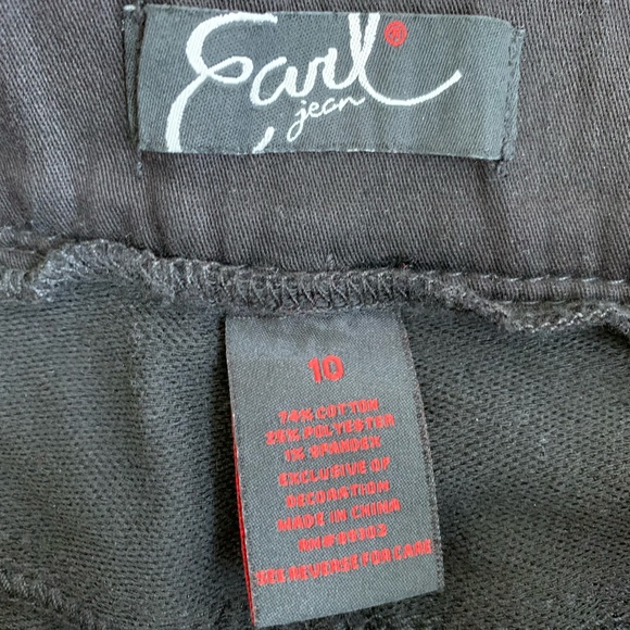 EARL JEANS Black Skinny Ankle Jeggings Size 10 - Picture 4 of 5